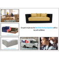 Almond 3 Seater Sofa cumbed (Yellow & Black)