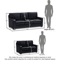 Adorn India Exclusive Rosina Leatherette 3+2 Sofa Set (Black)