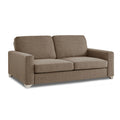 Adorn India Straight line 3 Seater Sofa(Camel)