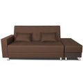 Adorn India Flora Sofa Cum bed (Brown)