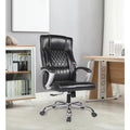 Adorn India Oxford,High-Back Leatherette Executive Office Ergonomic Chair (Black)