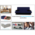 Alyssum 3 Seater Sofa Cumbed (Navy Blue & Black)