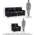 Adorn India Exclusive Rosina Leatherette 3-1-1 Sofa Set (Black)