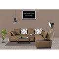 Adorn India Mclain L Shape 6 Seater Sofa (Camel)