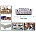 Adorn India Alanza 3 Seater Sofa Digitel Print (Grey)