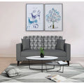 Adorn India Berlin Bricks 2 Seater Sofa (Grey) Martin Plus (3 Year Warranty)