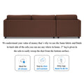 Adorn India Alexander L Shape 7 Seater Sofa Set with Ottoman Puffy LHS (Brown) (3 Year Warranty)