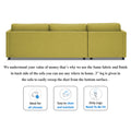 Adorn India Alexander L Shape 7 Seater Sofa Set with Ottoman Puffy LHS (Green) (3 Year Warranty)