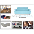 Adorn India Aleena 3 Seater Sofa(Light Blue)