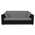 Adorn India Rio Decent 3 Seater Sofa (Grey & Black) (3 Year Warranty)