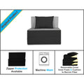 1 Seater Sofa Cum bed Easy 3x6 (Black and Grey)