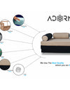 Adorn India Easy Fabric Deewan Cum Bed (Being and Black)
