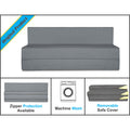Adorn India Easy Treno 3 Seater Sofa Cum Bed Sit & Sleep Perfect for Guest, Colour Grey, 6'x6' (1 Year Warranty)