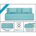 3 Seater Sofa Cum Bed Easy Alyn 6x6 (Aqua Blue)