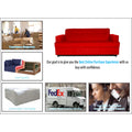 Adorn India Aleena 3 Seater Sofa(Red)