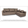 Straight line L Shape Sofa (Camel)