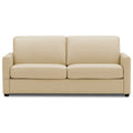 Adorn India Exclusive Flavio Leatherette Three Seater Sofa (Beige)