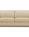 Adorn India Exclusive Flavio Leaterette Three Seater Sofa (Beige)
