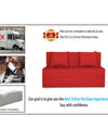 Adorn India Easy Two Seater Sofa Cum Bed Alyn 4'x 6' (Red)