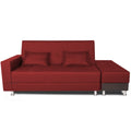 Flora Sofa Cum bed (Maroon)