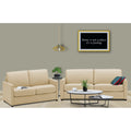 Adorn India Exclusive Flavio Leatherette 3+2 Sofa Set (Beige)