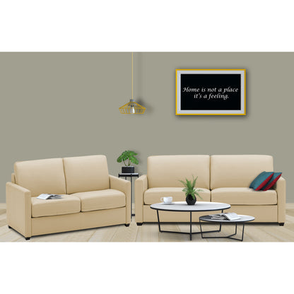 Adorn India Exclusive Flavio Leaterette 3+2 Sofa Set (Beige)