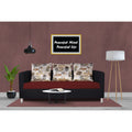 Adorn India Exclusive Two Tone Alita Compact Three Seater Sofa (Maroon & Black)