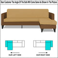 Adorn India Aladra L Shape Decent 5 Seater Sofa Set RHS (Brown & Beige) (3 Year Warranty)