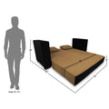 3 Seater Sofa Cum Bed Almond (Black and Camel)