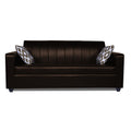 Adorn India Rio Highback Leatherette 3 Seater Sofa (Brown) (3 Year Warranty)