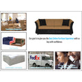 Adorn India Acura 3 Seater Sofa(Camel & Black)