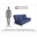 4 Seater Sofa Cum Bed Arden 4x6(Blue)
