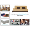 3 Seater Sofa Cum Bed Exclusive Two Tone Blake (Brown & Beige), Wood, Foam