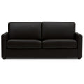 Adorn India Exclusive Flavio Leatherette Three Seater Sofa (Black)