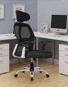 Adorn India Marvel High Back Breathable Mesh Office Executive Ergonomic Chair (Black)