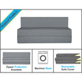 Adorn India Easy Treno 3 Seater Sofa Cum Bed Sit & Sleep Perfect for Guest, Colour Grey, 5'x6' (1 Year Warranty)