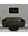 Adorn India Orchid Modular Sofa Set Leatherette (Black)