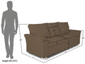 Adorn India Alexia 3 Seater Sofa(Camel)
