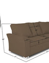 Adorn India Alexia 3 Seater Sofa (Camel)