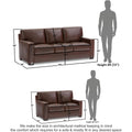 Adorn India Exclusive Rosina Leatherette 3+2 Sofa Set (Light Brown)