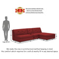 Adorn India Atlas Modular Sofa Set (Maroon)(3 Year Warranty)