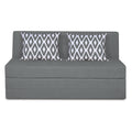 Adorn India Easy Highback Three Seater Sofa Cum Bed Rhombus 5' x 6' (Grey) (1 Year Warranty)