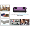 Adorn India Acura 3 Seater Sofa(Light Purple & Black)