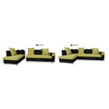 Adillac 5 Seater Corner Sofa(Left Side Handle)(Green & Black)