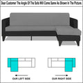 Adorn India Aladra L Shape Decent 5 Seater Sofa Set RHS (Grey & Black) (3 Year Warranty)