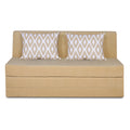 Adorn India Easy Highback Three Seater Sofa Cum Bed Rhombus 5' x 6' (Beige) (1 Year Warranty)