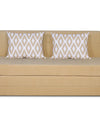 Adorn India Easy Highback Three Seater Sofa Cum Bed Rhombus 5' x 6' (Beige)