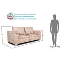 Adorn India Lancia 3 Seater Sofa Digitel Print (Beige)