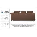 Adorn India Magnum 3 Seater Sofa (Brown)