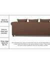 Adorn India Magnum 3 Seater Sofa (Brown)